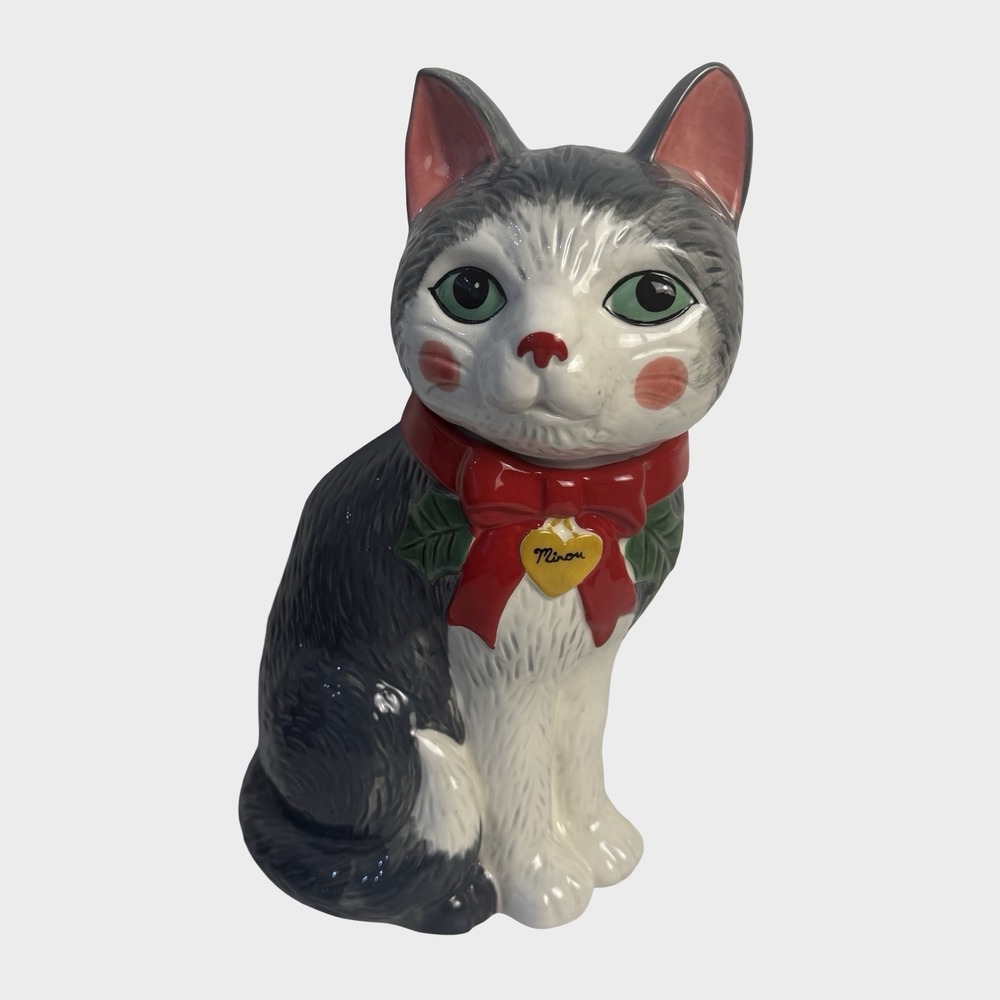 Anthropologie‎ Peluche Cat Cookie Jar Ceramic Stoneware